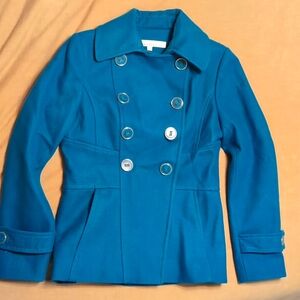 Women's Size 4 Peacoat in Turquoise